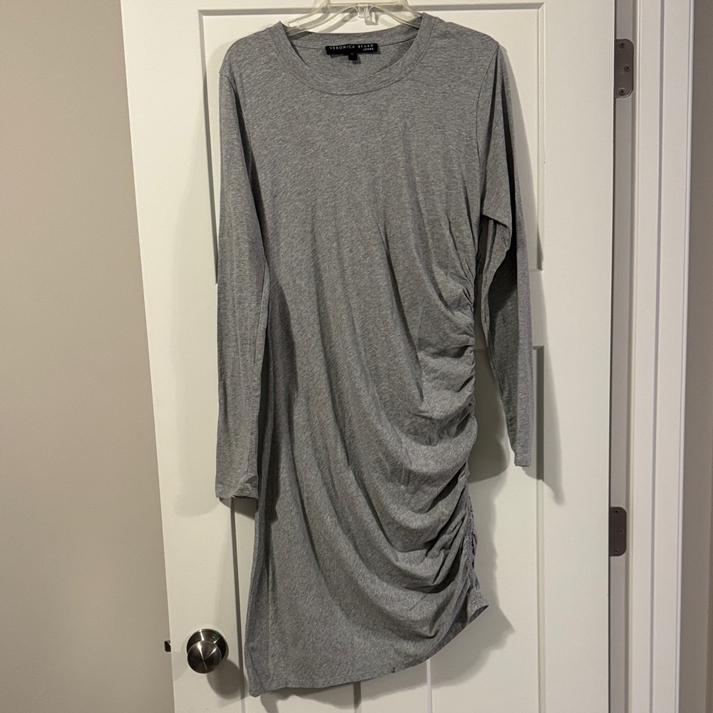 Veronica Beard Long sleeve tshirt Grey scuffle dress L